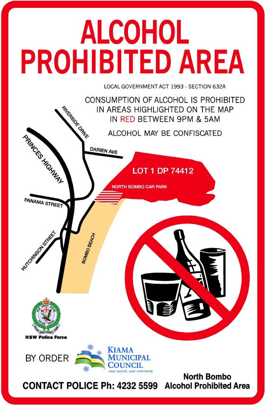 Alcohol prohibited area - North Bombo