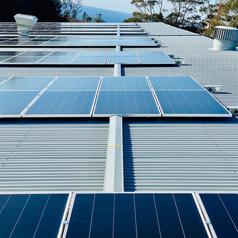 solar panels on leisure centre