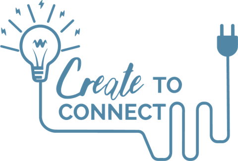 Create to Connect Logo Blue