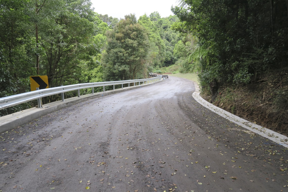 Completed section of Jamberoo Mountain Road