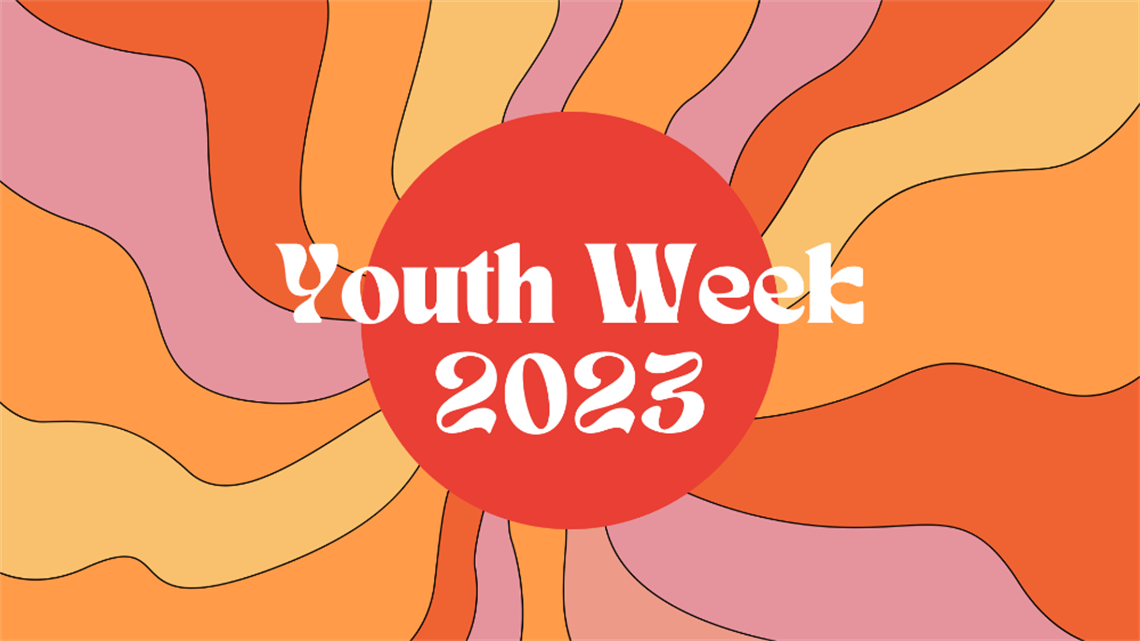 colourful poster that says youth week 2023