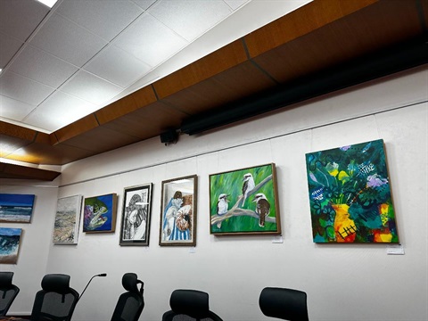 Exhibition of paintings in the Council Chambers 