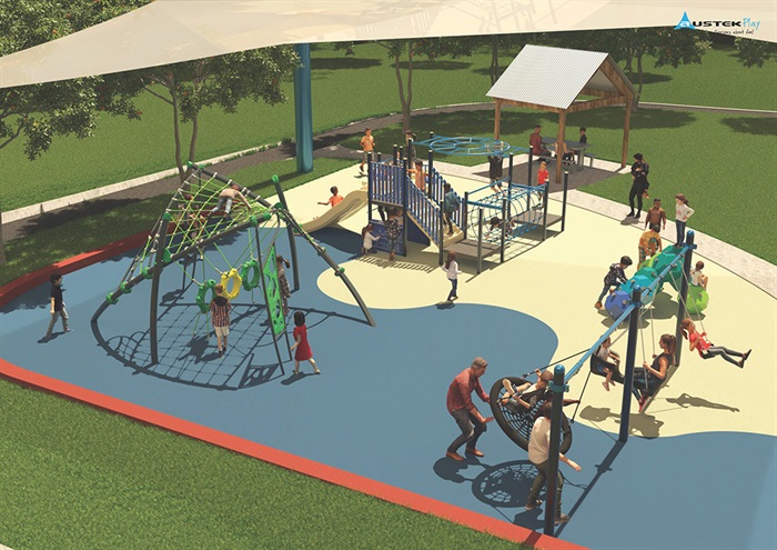 old school park playground design - one
