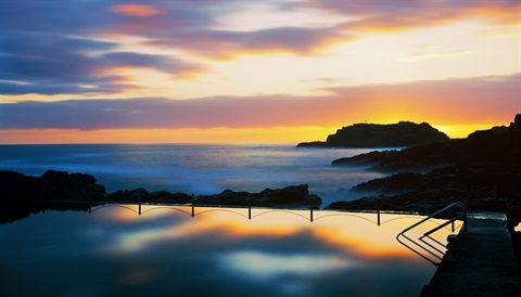 Blowhole Point rock pool at dawn