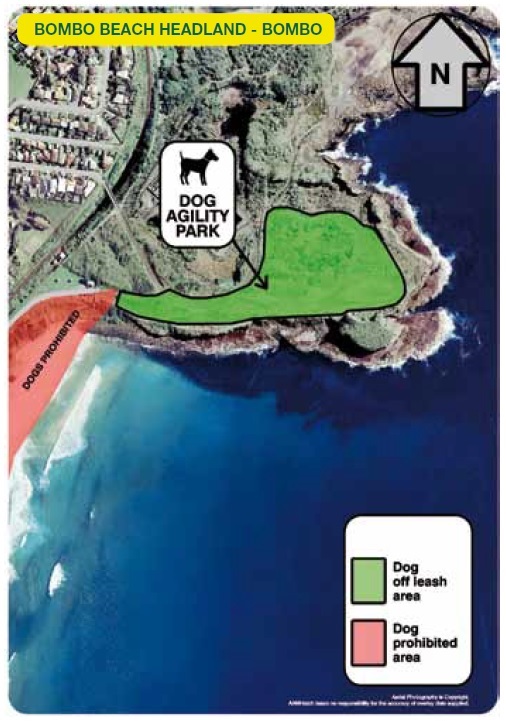 Off-leash area map - Bombo Beach Headland